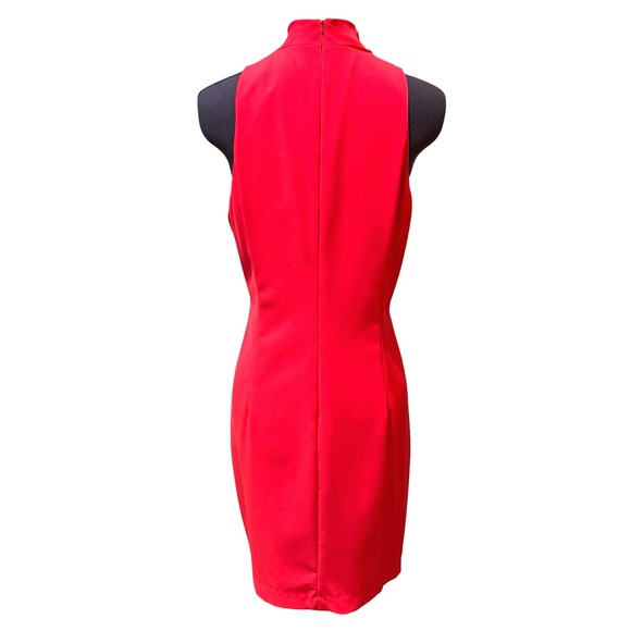 Black Halo Women's Sleeveless Twist Neck Sheath Dress - Red Career Size 12‎ - Picture 4 of 9
